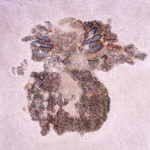 Mosaic fragment from the inner north aisle of the Church of Saint Demetrios in Thessaloniki, now hosted in the Byzantine Museum