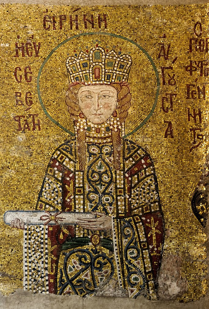 Empress Irene of Hungary, byzantine mosaic in Hagia Sophia