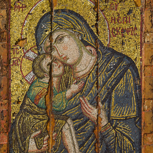 Icon of the Virgin Episkepsis, Constantinople, late 13th Century, byzantine art 