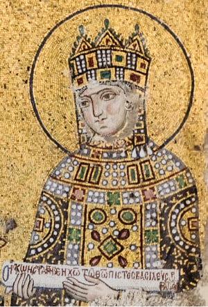 Mosaic in Hagia Sophia depicting empress Zoe Porphyrogenita
