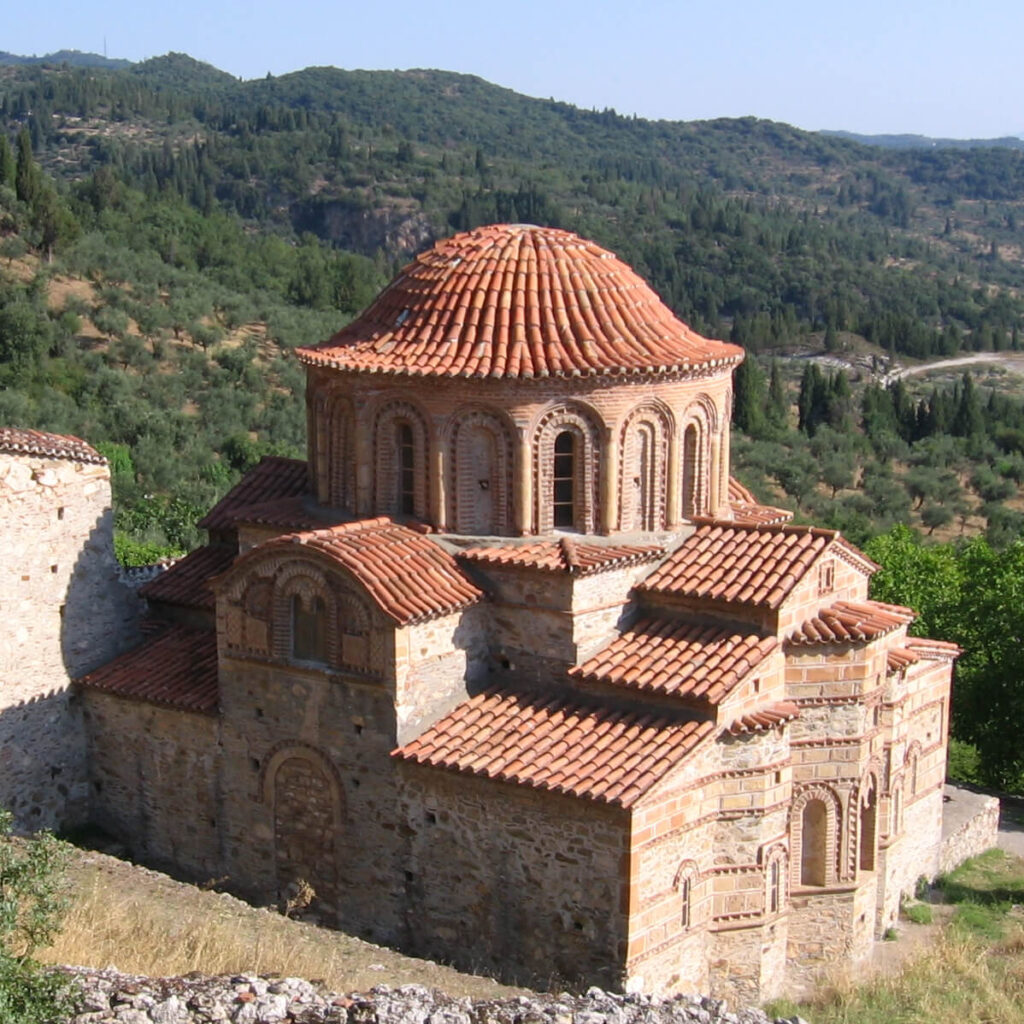 Byzantine architecture, church in Mystra, Greece