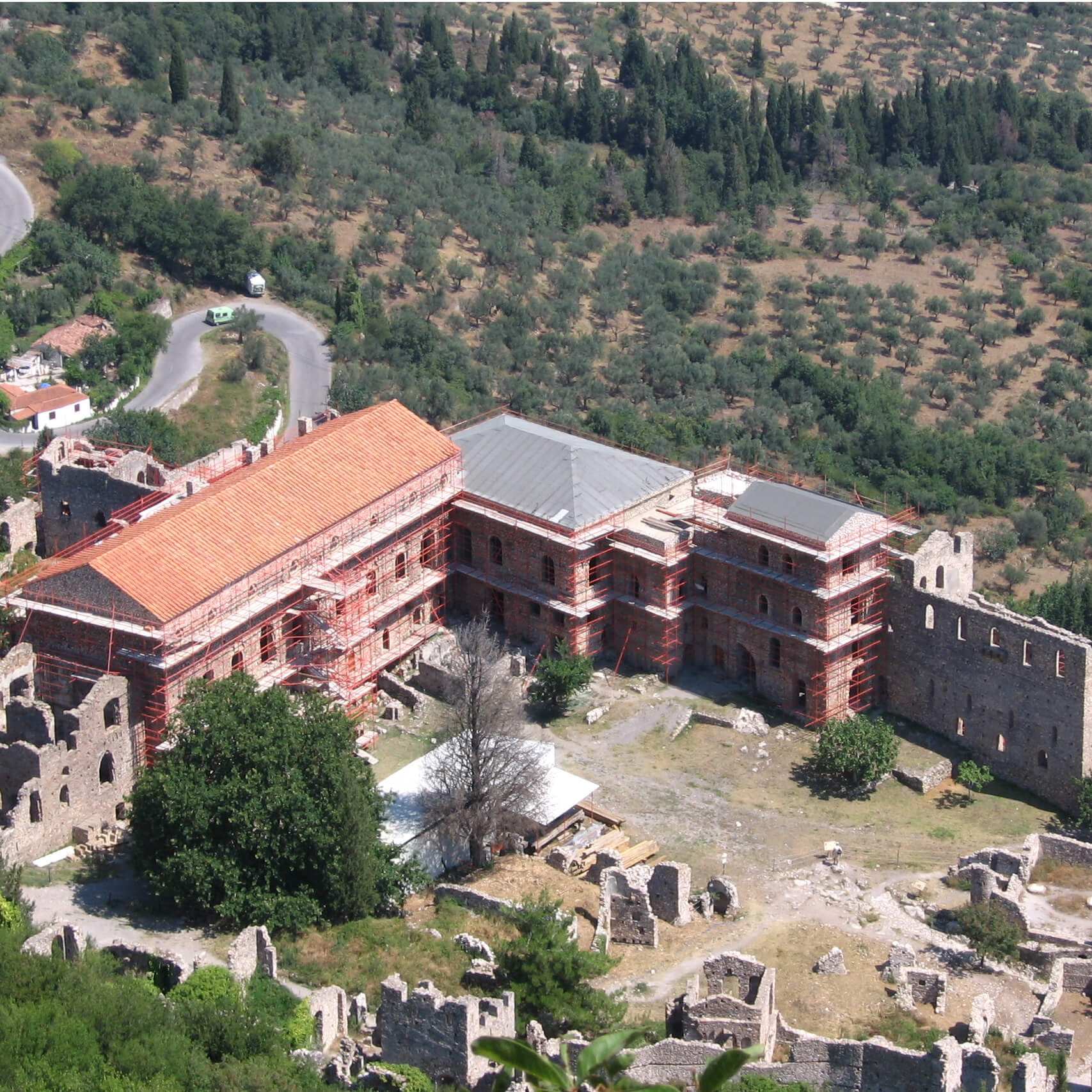 Byzantine civil architecture, despote palace, Mystra