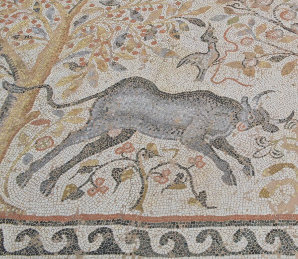 Byzantine floor mosaic in Prespa, North Macedonia