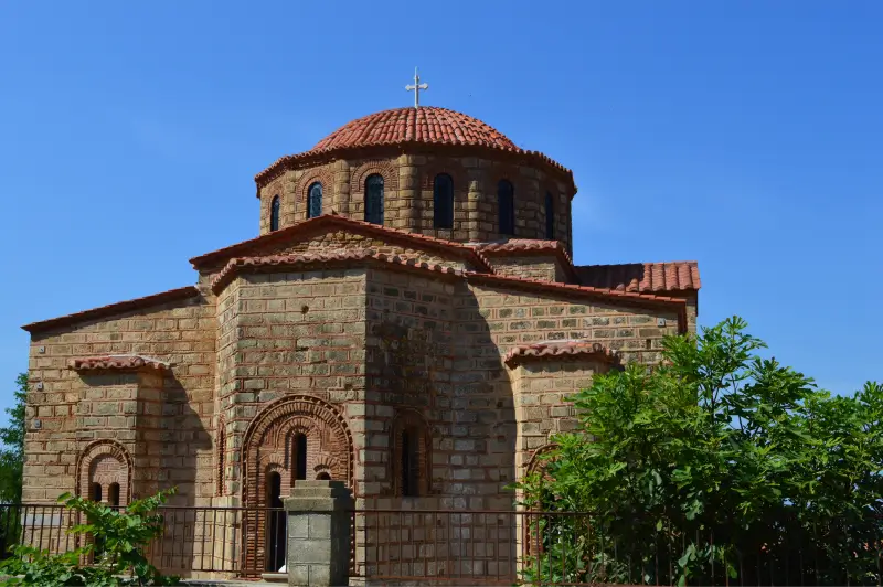 View of the Byzantine Metropolite Church of the Transfiguration of the Savior in Christianoupoli