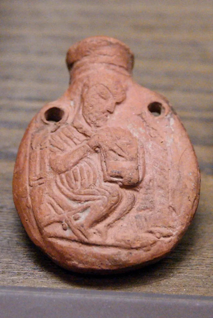 Pilgrim flask from Ephesus, now in the Louvre