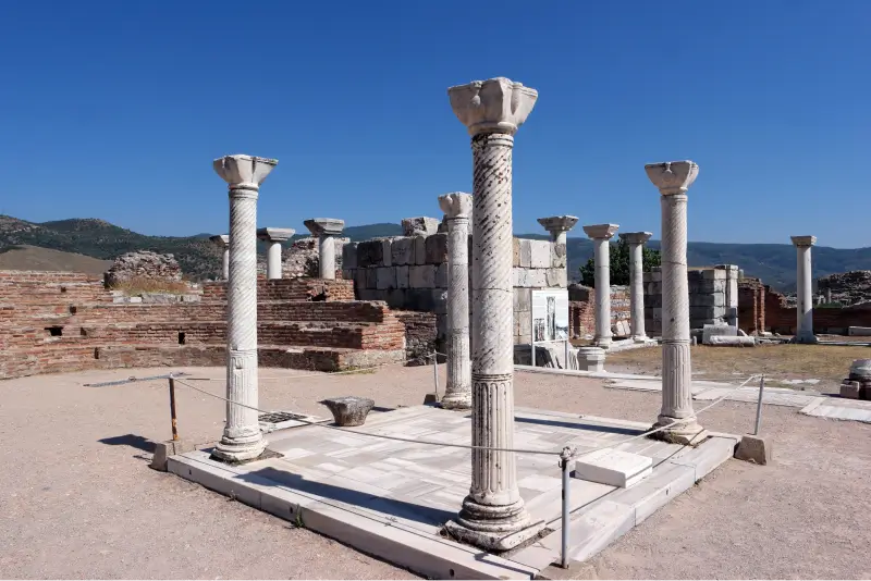 Ruins of the byzantine basilica of St. John in Ayasoluk, near Ephesus