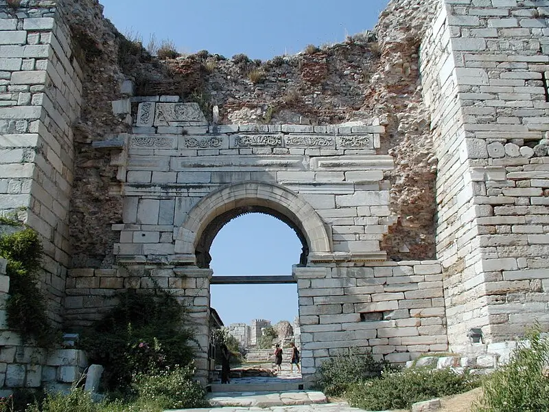 The Persecution gate, byzantine access to the fortress of Ayasoluk, using numerous spolia, Ephesus