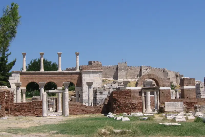 Ruins of the byzantine basilica of St. John in Ayasoluk, near Ephesus