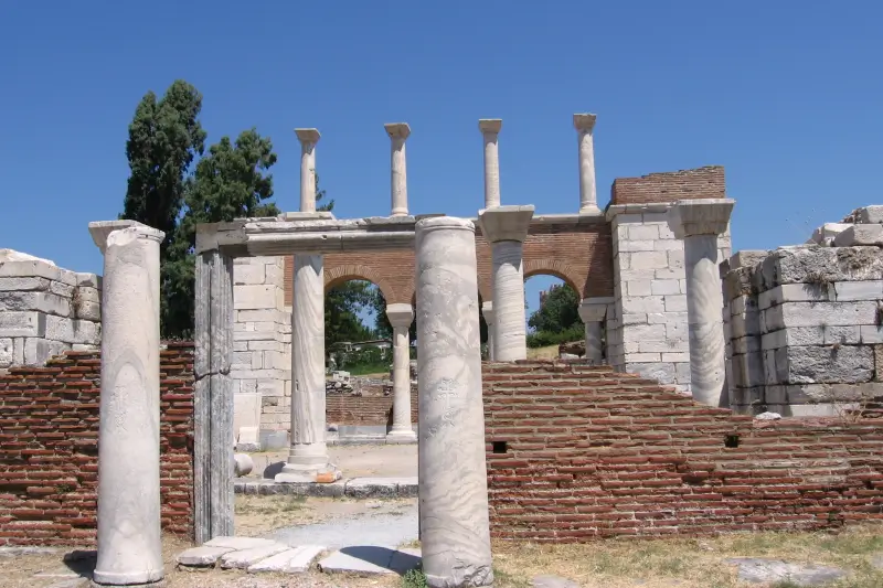 Ruins of the byzantine basilica of St. John in Ayasoluk, near Ephesus