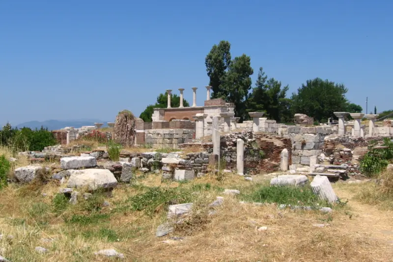 Ruins of the byzantine basilica of St. John in Ayasoluk, near Ephesus