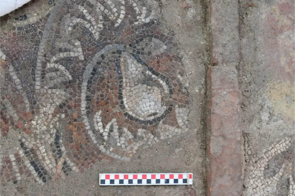 Byzantine mosaic, monastery in Fatsa, province of Ordu in Turkey