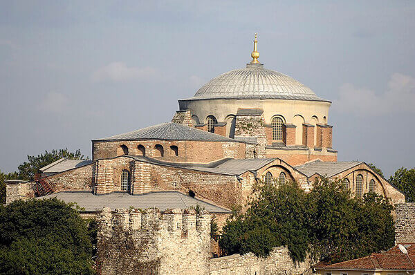 View of the dome of the Byzantine church of Hagia Irene in Constantinople - Istanbul