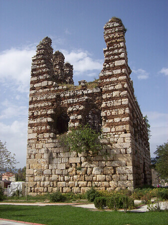 Byzantine palace of Nymphaion, today Nif, in Turkey