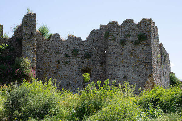 Ruins of the Byzantine castle of Rogon, stronghold of the Despotate of Epirus, Greece