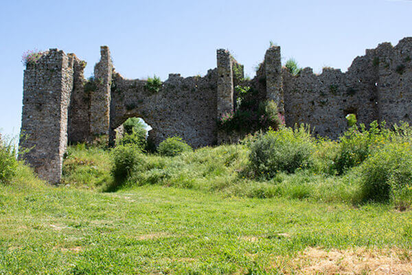 Ruins of the Byzantine castle of Rogon, stronghold of the Despotate of Epirus, Greece
