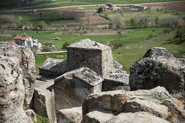 Rock-cut Byzantine church in the ancient city of Lystra - Kilistra, in Anatolia, Turkey