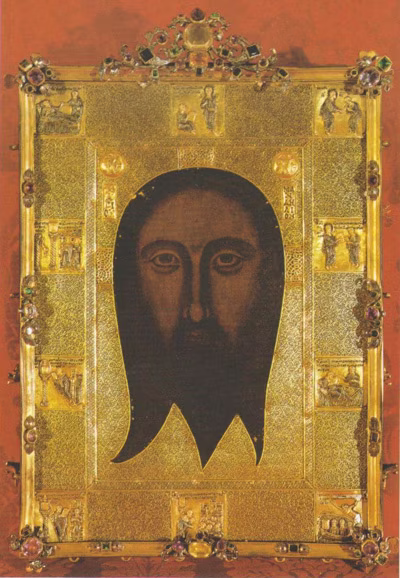 Sacred relics, mandylion of Genoa, byzantine goldsmithing