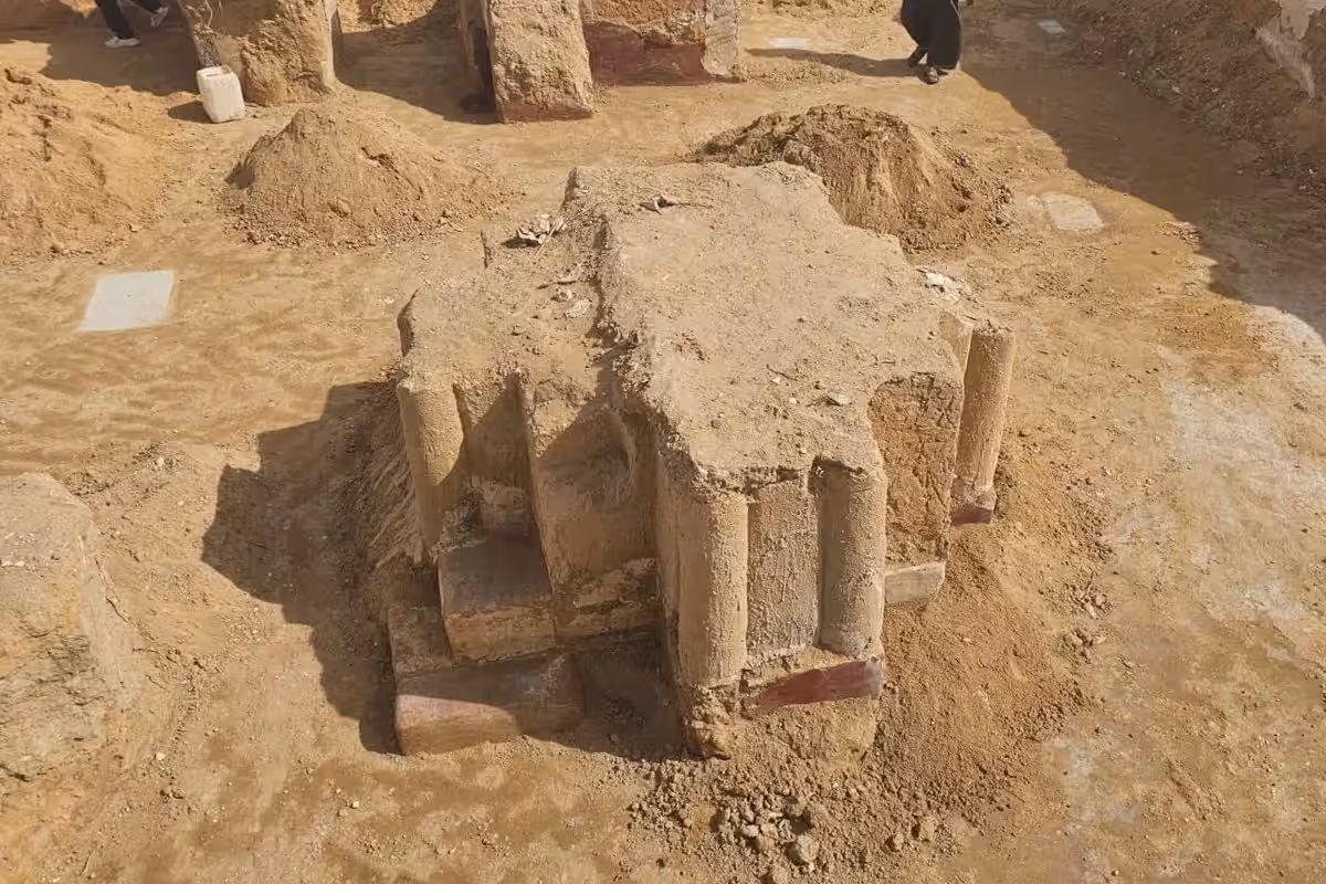 Ruins of the coptic monastery complex of Al-Qalayah,Egypt