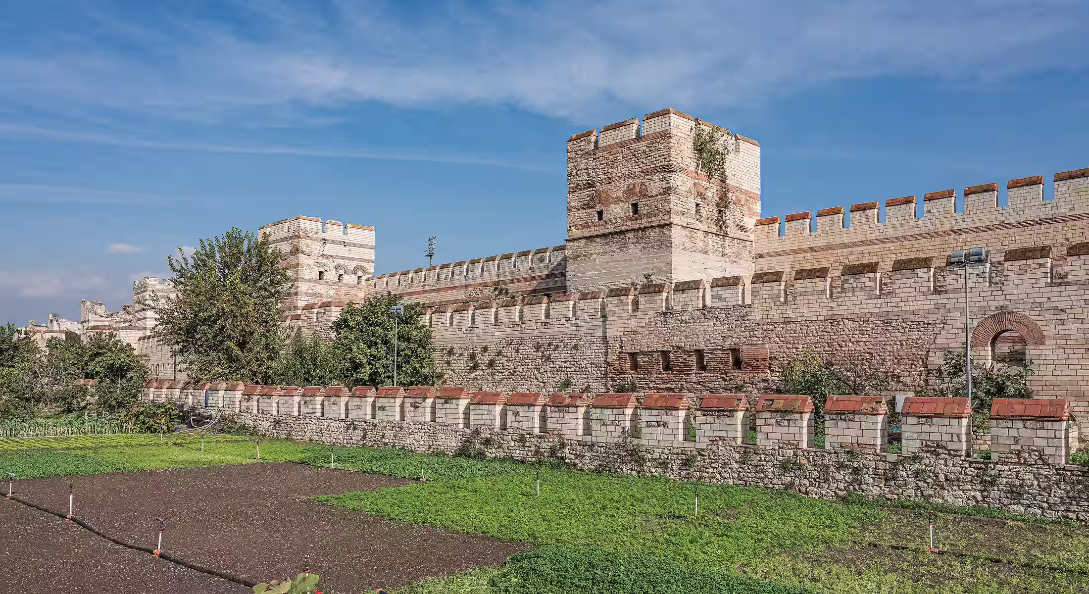 View of Constantinople Walls: the formidable guardians of the Queen of Cities, built by Emperor Theodosius II