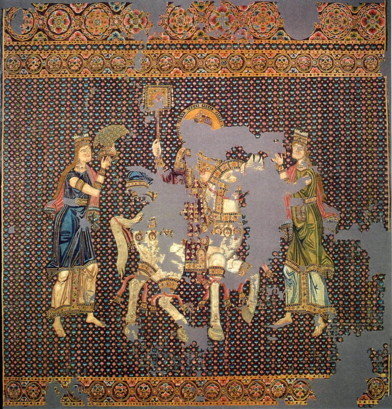 Byzantine Silk Tapestry, 11th-century, Guntertuch