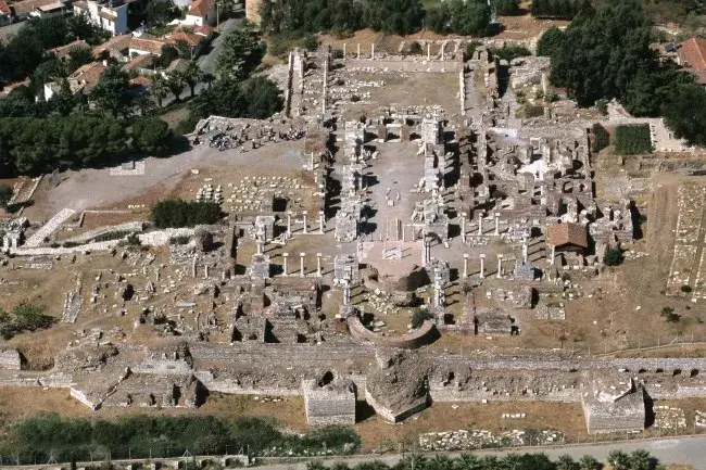 View of the ruins of the basilica of St. John of the hill of Ayasoluk, Ephesus