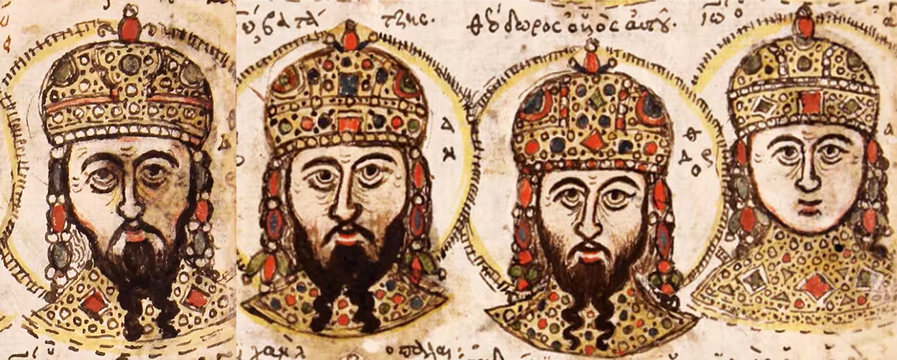 Portrait of the four emperors of the Laskarid-Vatatzes dynasty
