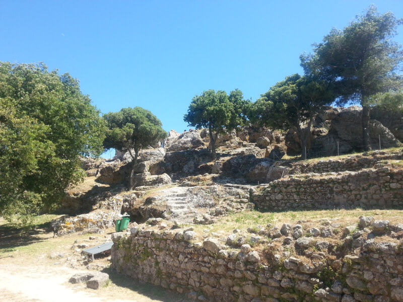 Ruins within the walls of the byzantine castle of Angelokastro