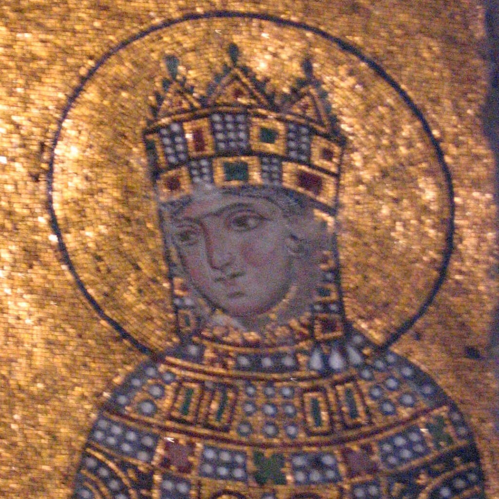 Byzantine women, empress Zoe Porphyrogeneta, Hagia Sophia mosaic