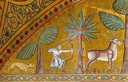 Normano-Byzantine Mosaic in the Norman Palace of Palermo, Sicily