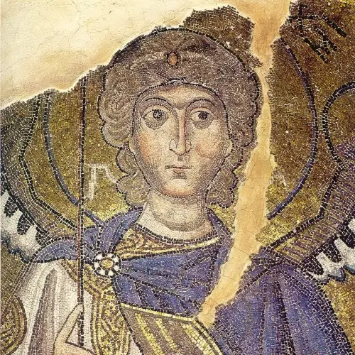 Byzantine mosaic of the Nea Moni of Chios, the Archangel Michael