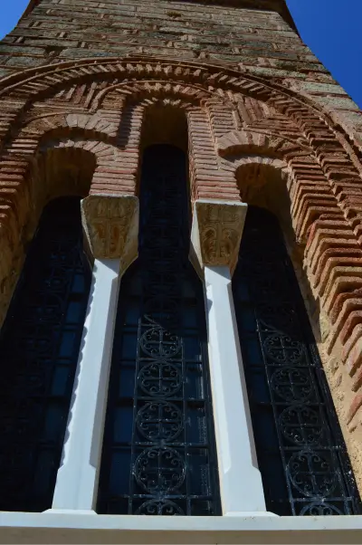 View of the Byzantine Metropolite Church of Christianoupoli, detail of one of the window