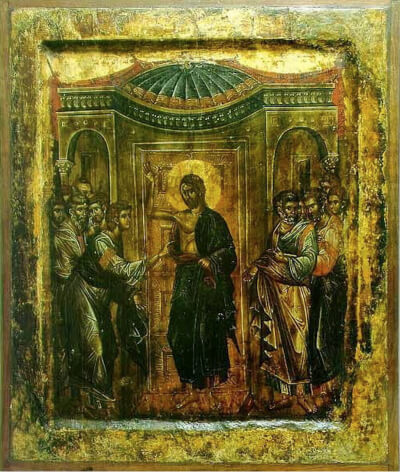 Byzantine artists, painters Michael and Eutychios Astrapas, icon of the Doubting of Thomas