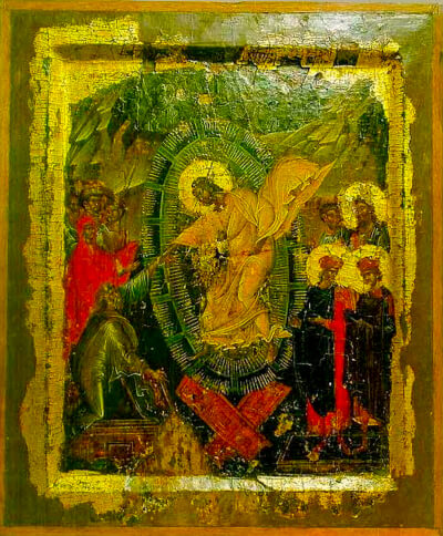 Byzantine artists, painters Michael and Eutychios Astrapas, icon of the Resurrection