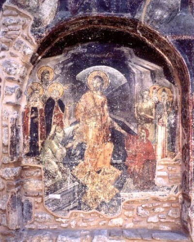 Christ Saviour Church in Veria, painting of the Resurection by Georgios Kalliergis