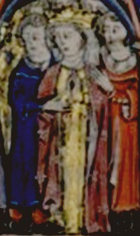 Miniature depicting Theodora Komnene, queen of Jerusalem