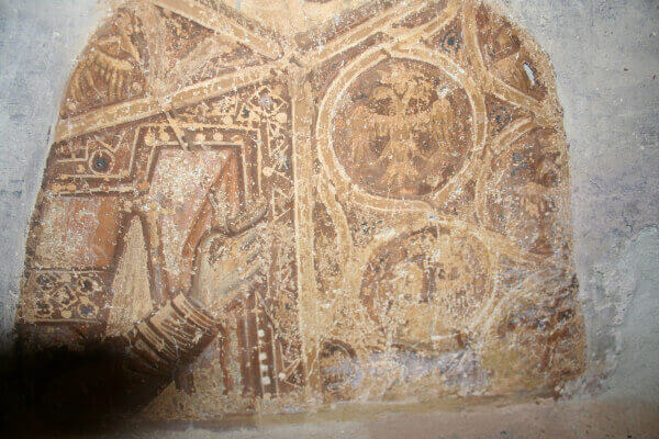Frescoe depicting the last Byzantine emperor Constantine XI Palaiologos found in Greece