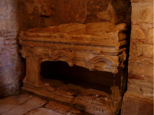 Sarcophagus of Saint Nicholas in the Church in Myra - Demre, Turkey