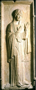 Relief depicting the Virgin Hagiosoritissa, mid 11th century, Dumberton Oaks