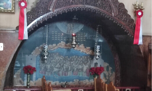 Arcosolium in the Byzantine church of the Panagia Chalkeon in Thessaloniki