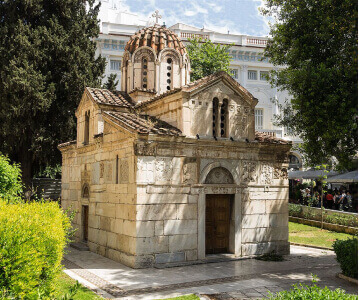 Byzantine church, the Little Metropolis in Athens