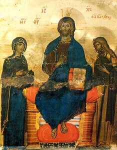Icon of the Deesis, saint Catherine monastery, Sinai, 12th century