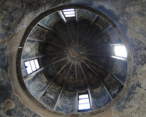 Southern ambulatory dome of the Holy Apostles, Thessaloniki, from below