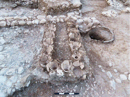 Storage room and clay oven of an early Byzantine monastery in Southern Israel