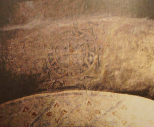 Byzantine iconoclast art, paintings in the church of Hagia Irene in Constantinople - Istanbul