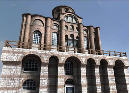 Restitution of the Byzantine church of the Myrelaion and its substructure