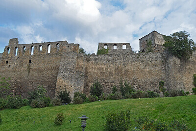 View of the ruins of the Byzantine imperial palace of Trabzon