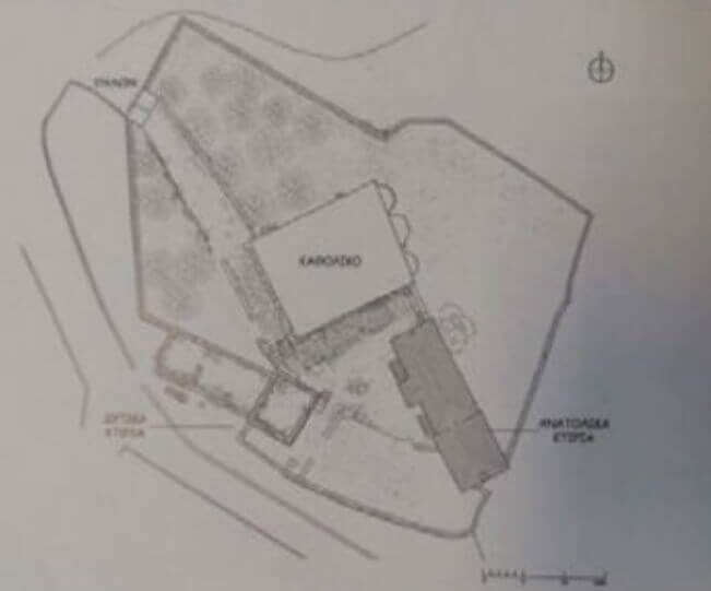 Plan of the precinct of the Panagia Vlachernissa Monastery