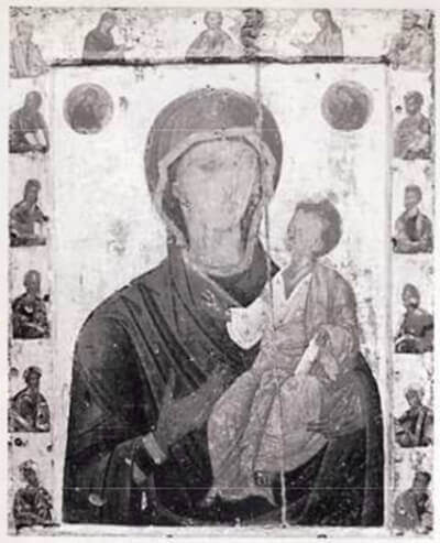Byzantine Icon of the Virgin Hodegetria from the Kato Panagia monastery, Arta, Epirus, Greece