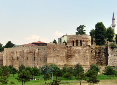 View of the prison of Anemas and the so-calle tower of Isaac Angelos