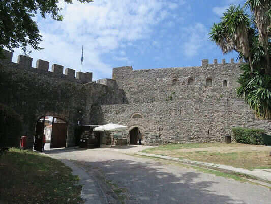 View of the main gate of the castle of Arta from the inside of the citadel, Epirus, Greece